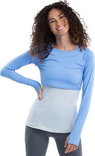 BloqUV Women's Long Sleeve Crop Top Shirt for Sun and UV Protection