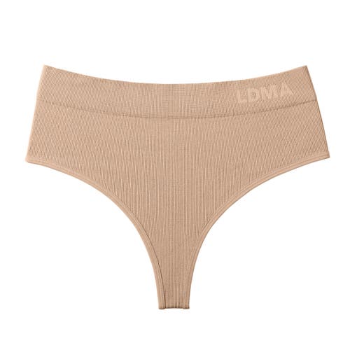 Ldma High Sculpt Thong Rib In Dusty Nude