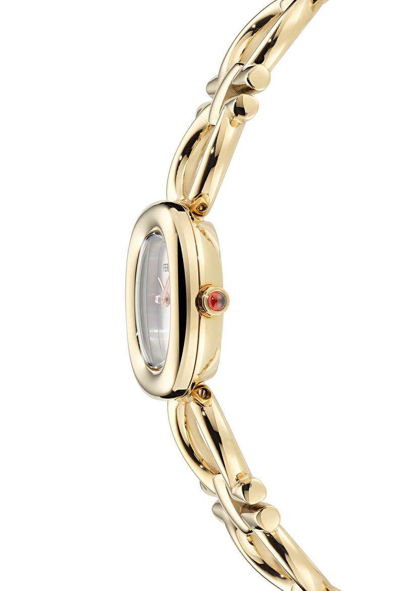 Double Gancini Bracelet Watch, 25mm, Alternate, color, YELLOW GOLD