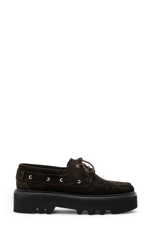 Allsaints Aastha Platform Boat Shoe In Brown