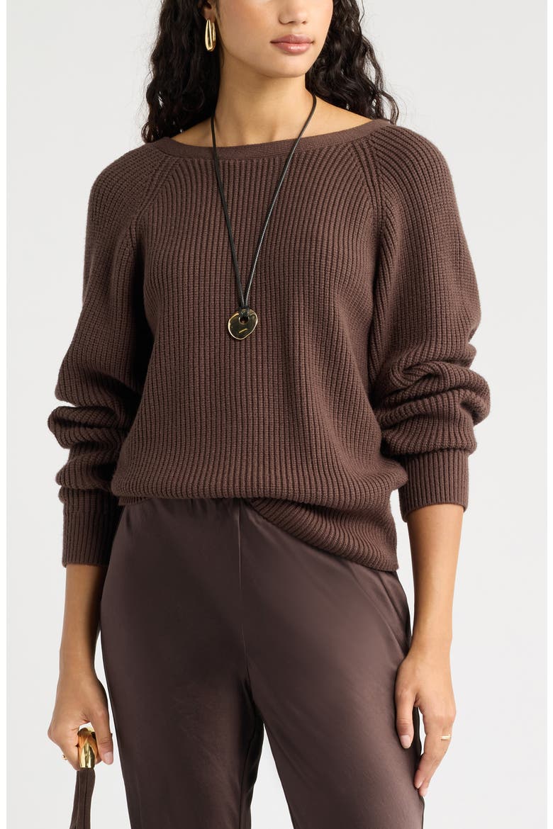 Softluxe Twist Reversible Sweater, Alternate, color, BROWN SEAL