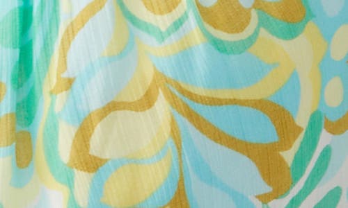 Trina Turk Sophia 2 Ruffled Top In Clearwater Multi