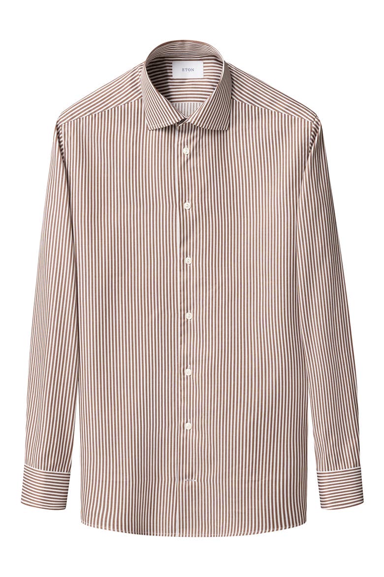 Slim Fit Bengal Stripe Dress Shirt, Alternate, color, MEDIUM RED