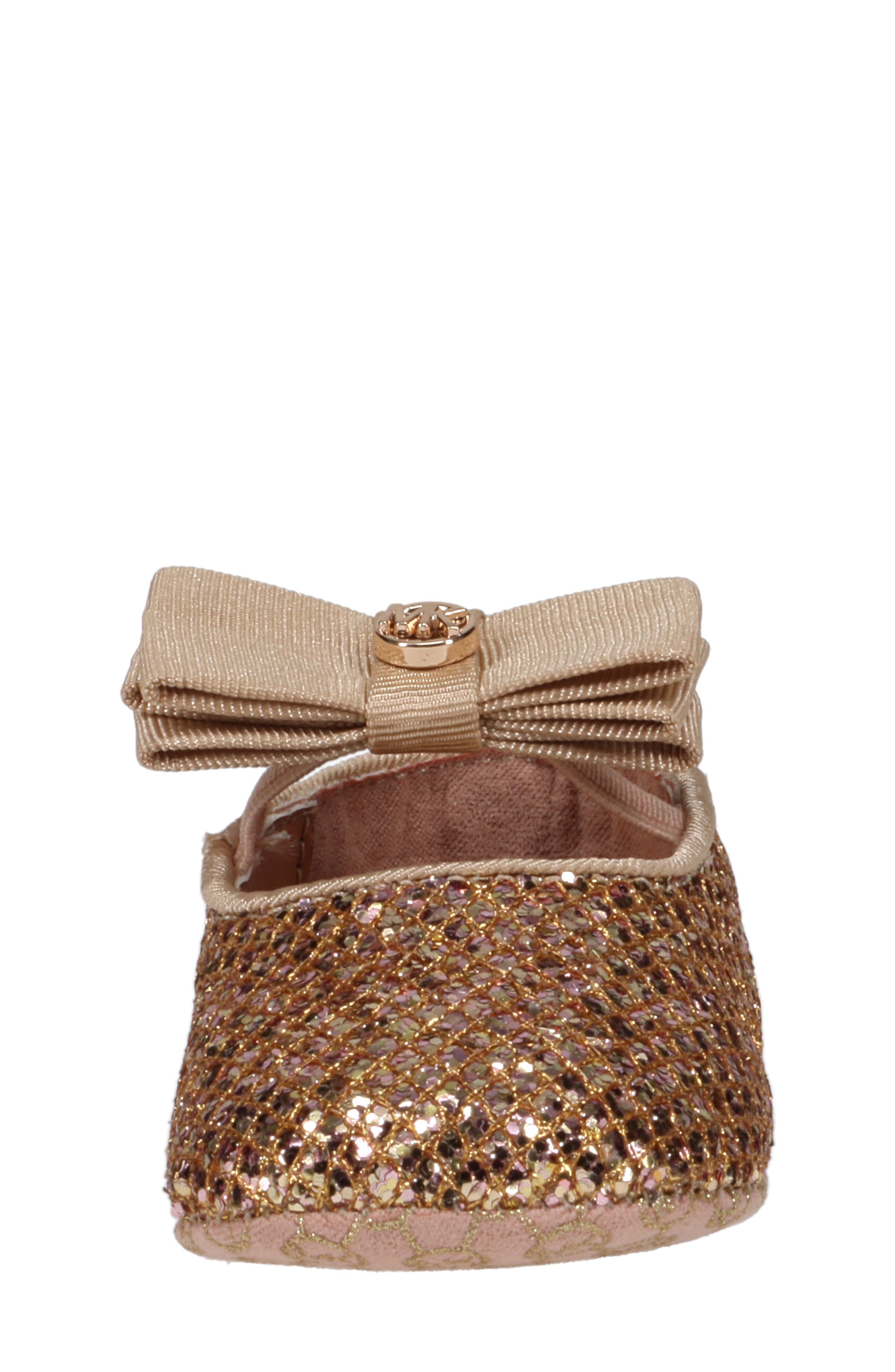 MICHAEL Michael Kors Baby Day Mary Jane Crib Shoe, Alternate, color, Rose Gold