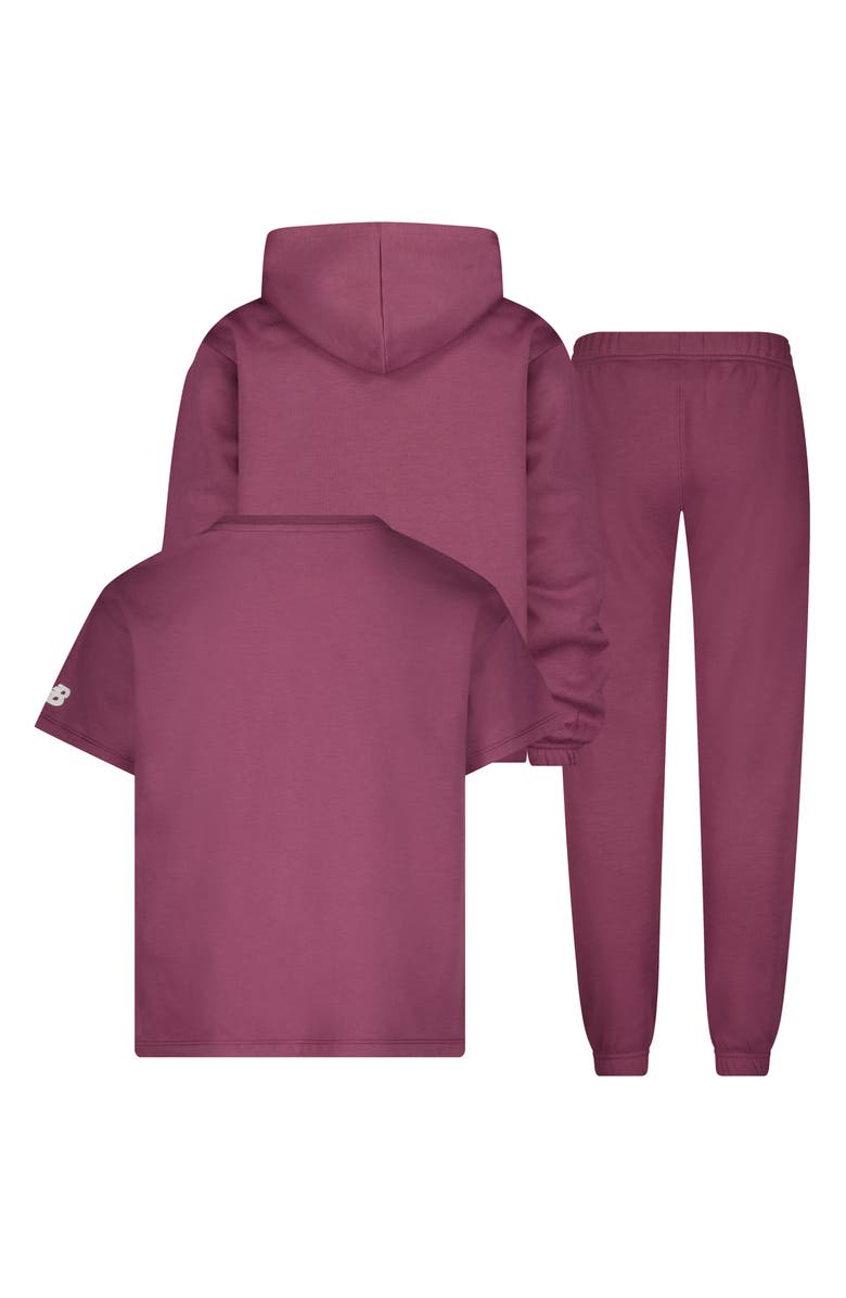 New Balance Kids' Logo Pullover Hoodie, T-Shirt & Joggers Set ...