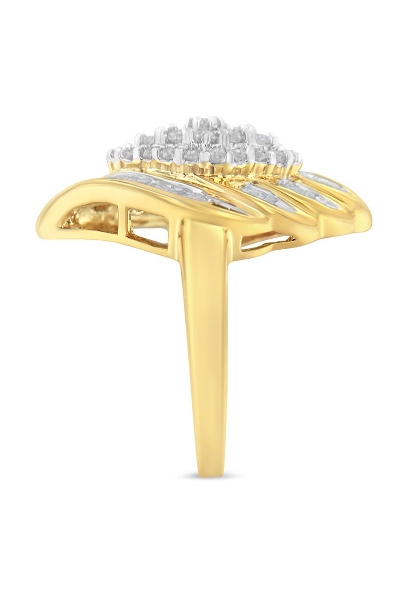 10K Yellow Gold 3/4 Cttw Diamond Cocktail Ring, Alternate, color, Yellow Gold