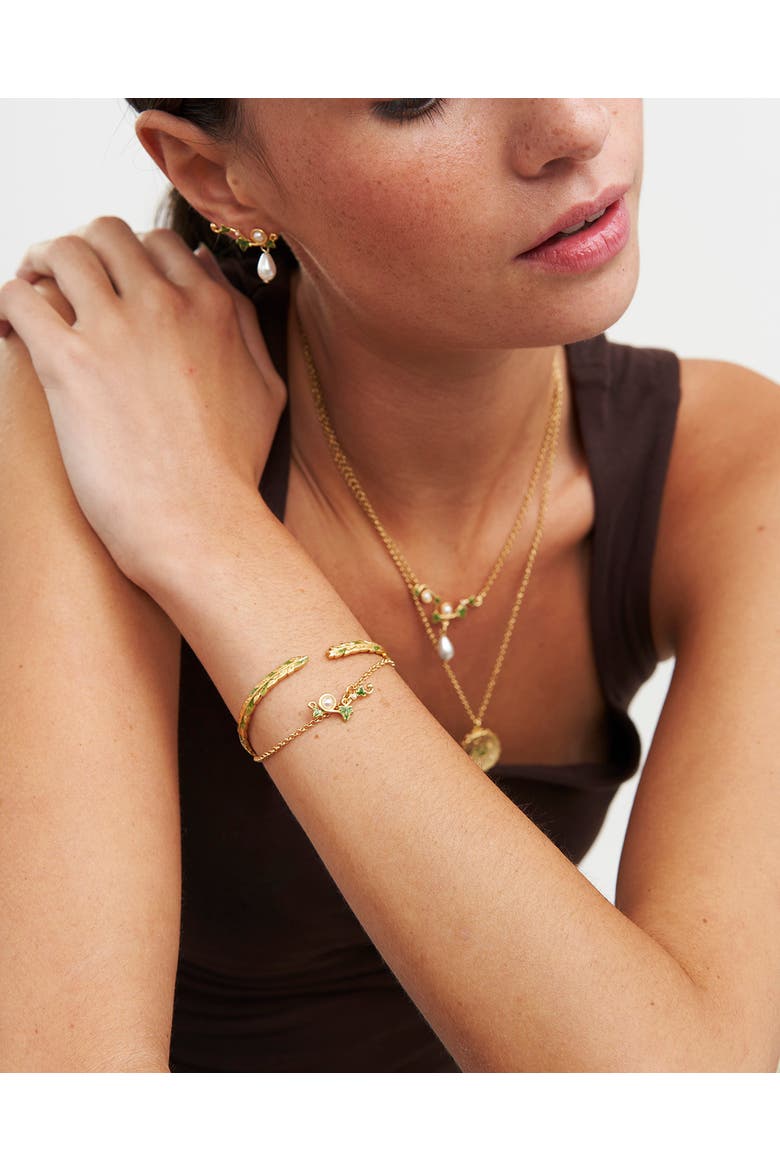 Ivy & Pearl T-Bar Bracelet, Alternate, color, Gold
