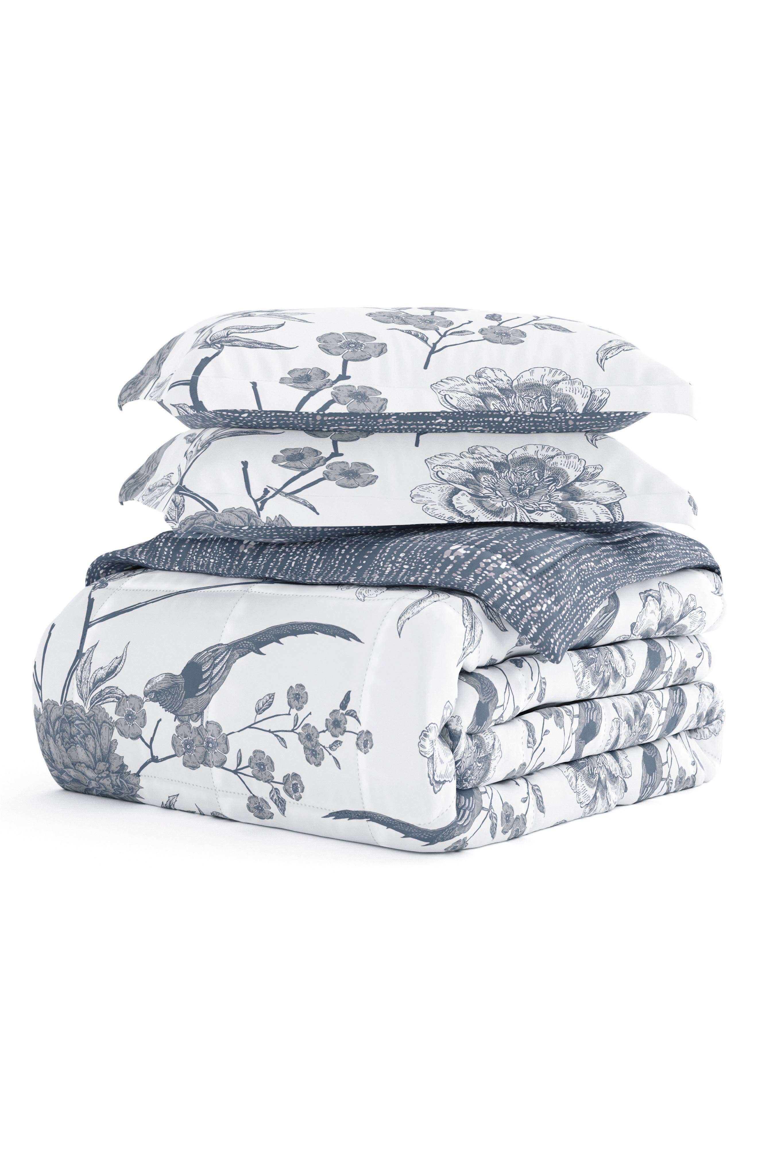 HOMESPUN HOME SPUN Premium Down Alternative Molly Botanicals Reversible Comforter Set