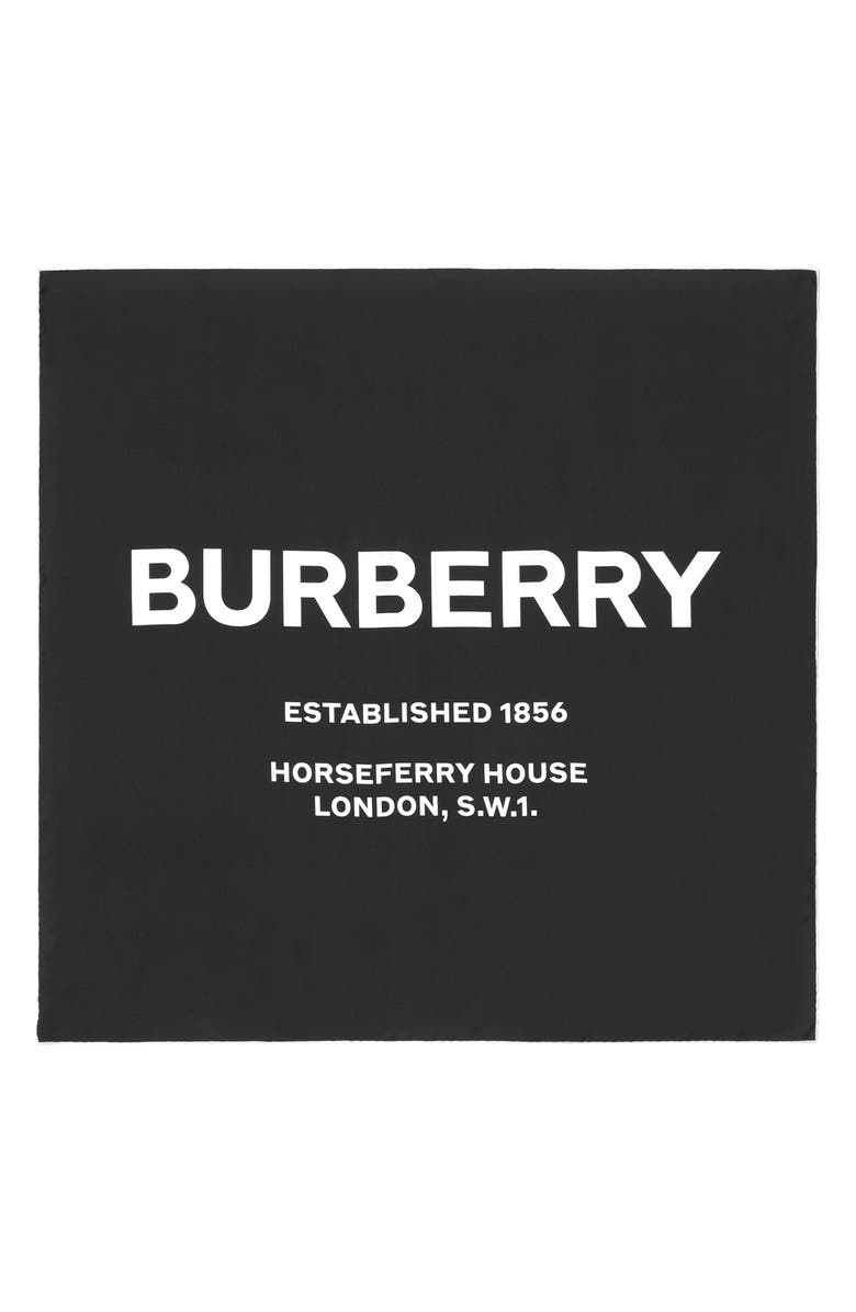 Burberry Horseferry Print Square Silk Scarf, Main, color, 