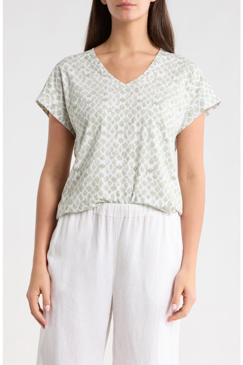 Coastal Sands V-Neck T-Shirt, Main, color, DESERT SAGE