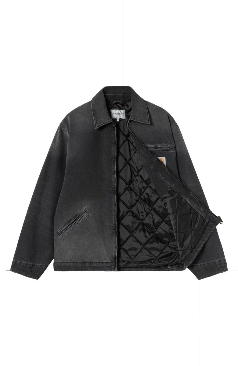 Carhartt Work In Progress OG Detroit Denim Jacket, Alternate, color, Black (Grind Wash)