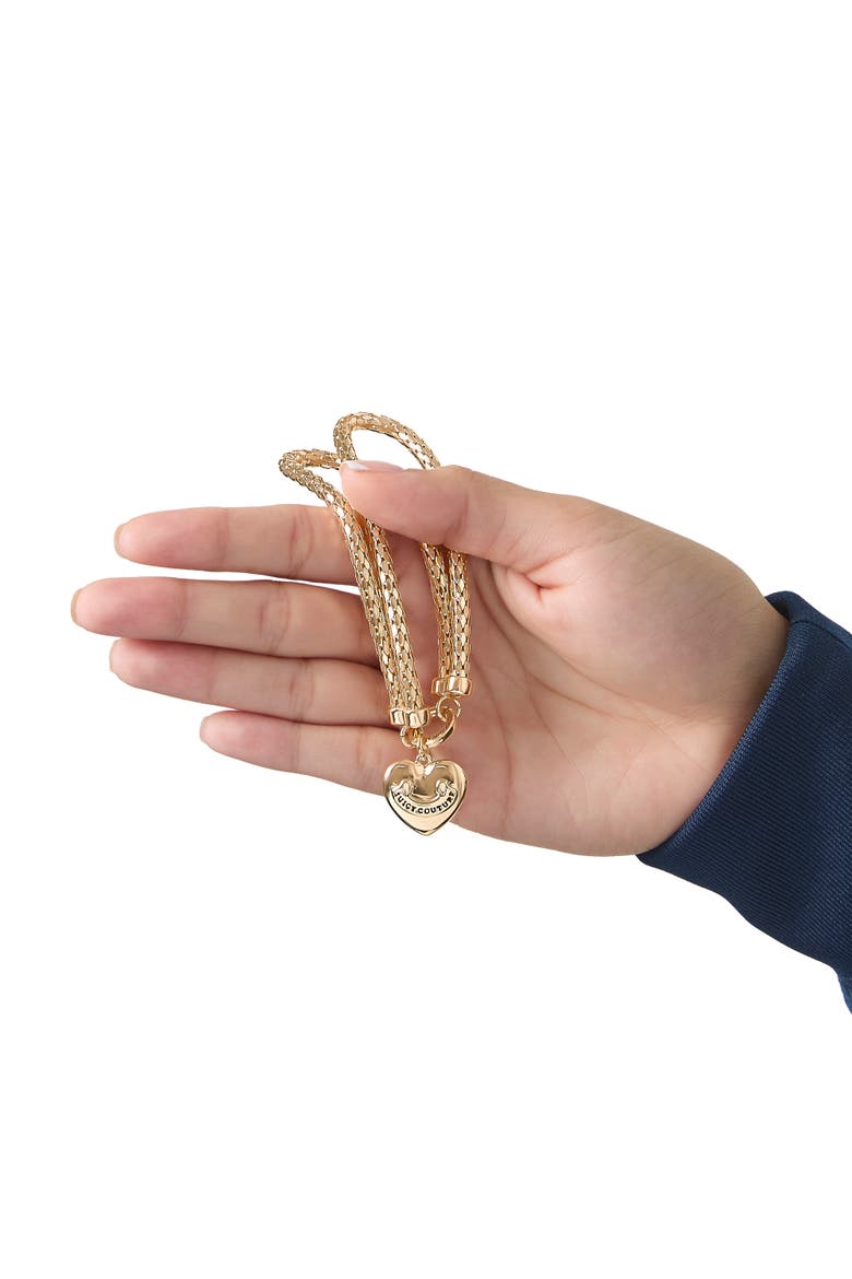 Layered Heart Bracelet, Gold Tone, Alternate, color, Gold Tone