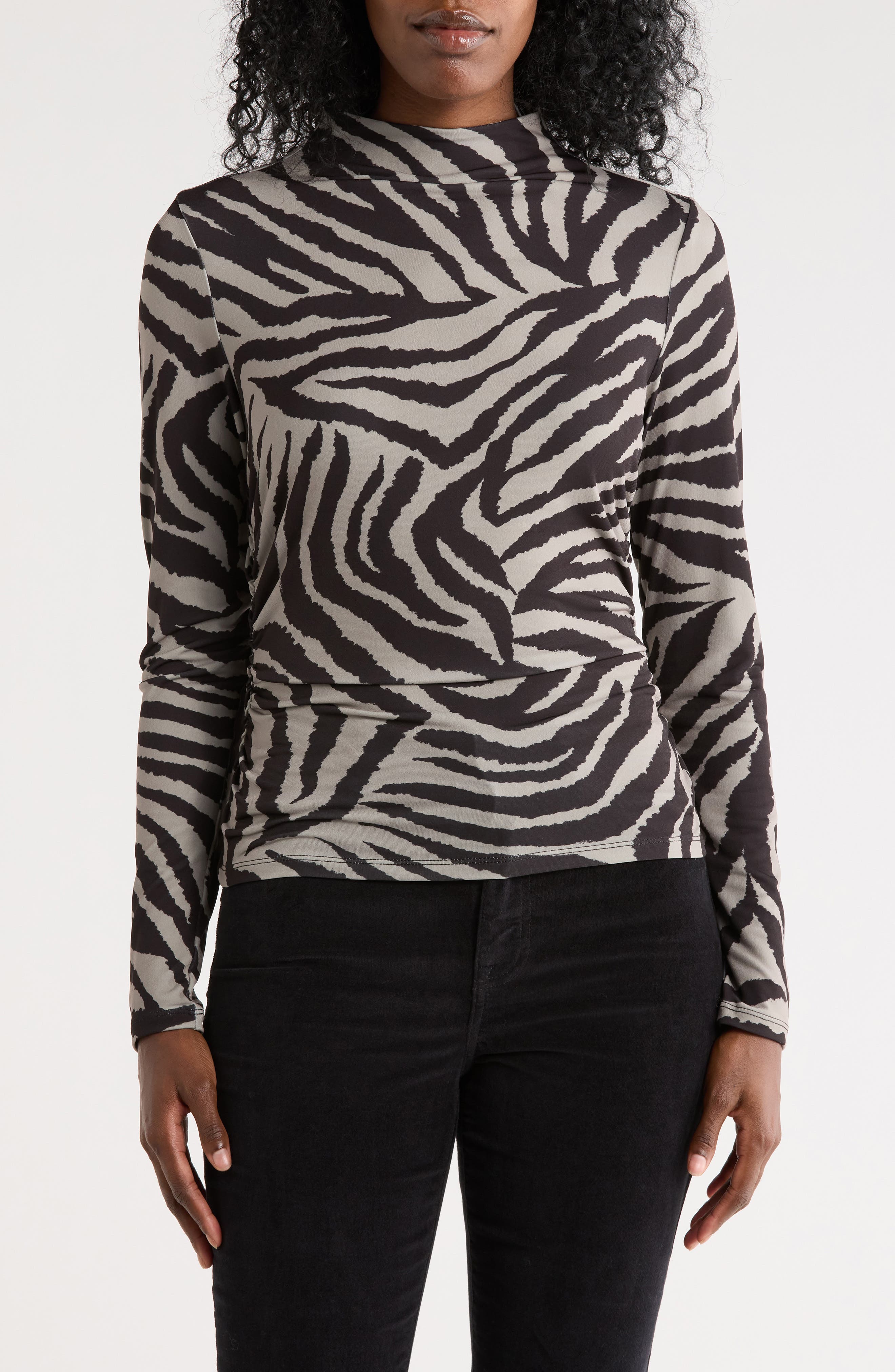 DKNY Printed Jersey Top