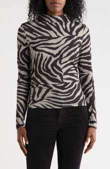 DKNY Printed Jersey Top