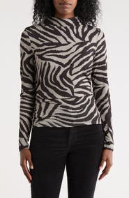 DKNY Printed Jersey Top
