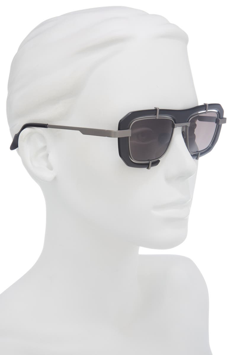 JW Anderson Geometric Sunglasses, Alternate, color, Black