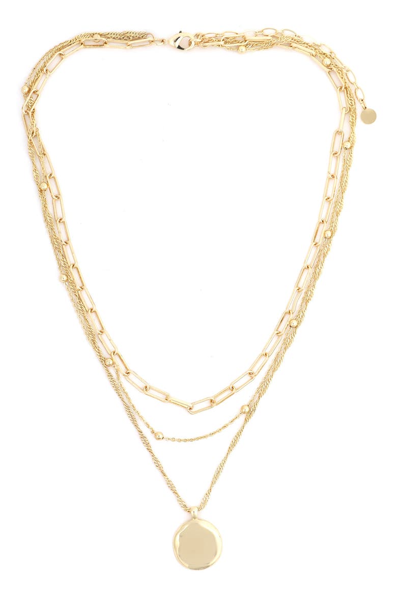 Layered Chain Necklace, Main, color, GOLD