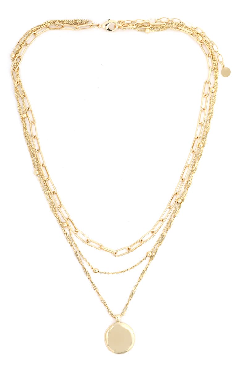 Panacea Layered Chain Necklace, Main, color, Gold