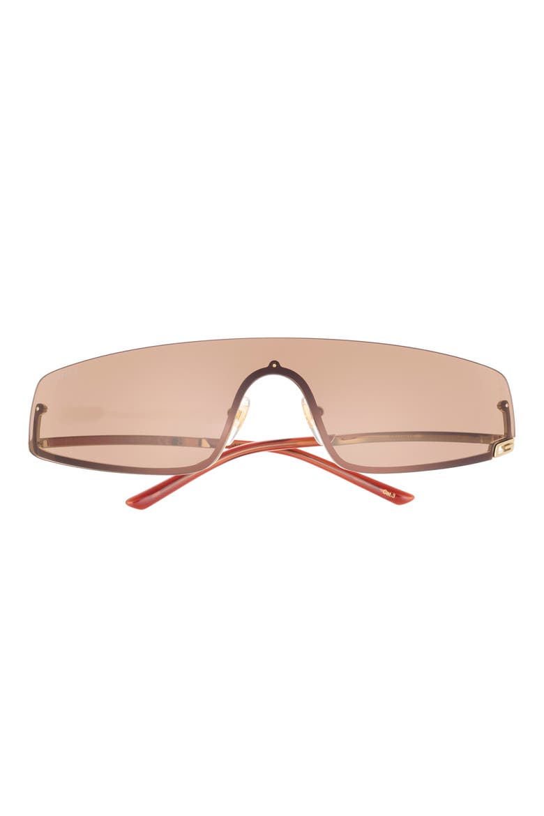 99mm Wrap Sunglasses, Main, color, GOLD GOLD BROWN