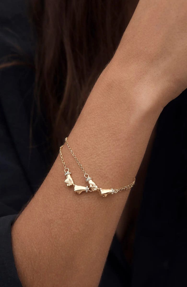 Awe Inspired Pinky Promise Bracelet, Alternate, color, 925 Sterling Silver