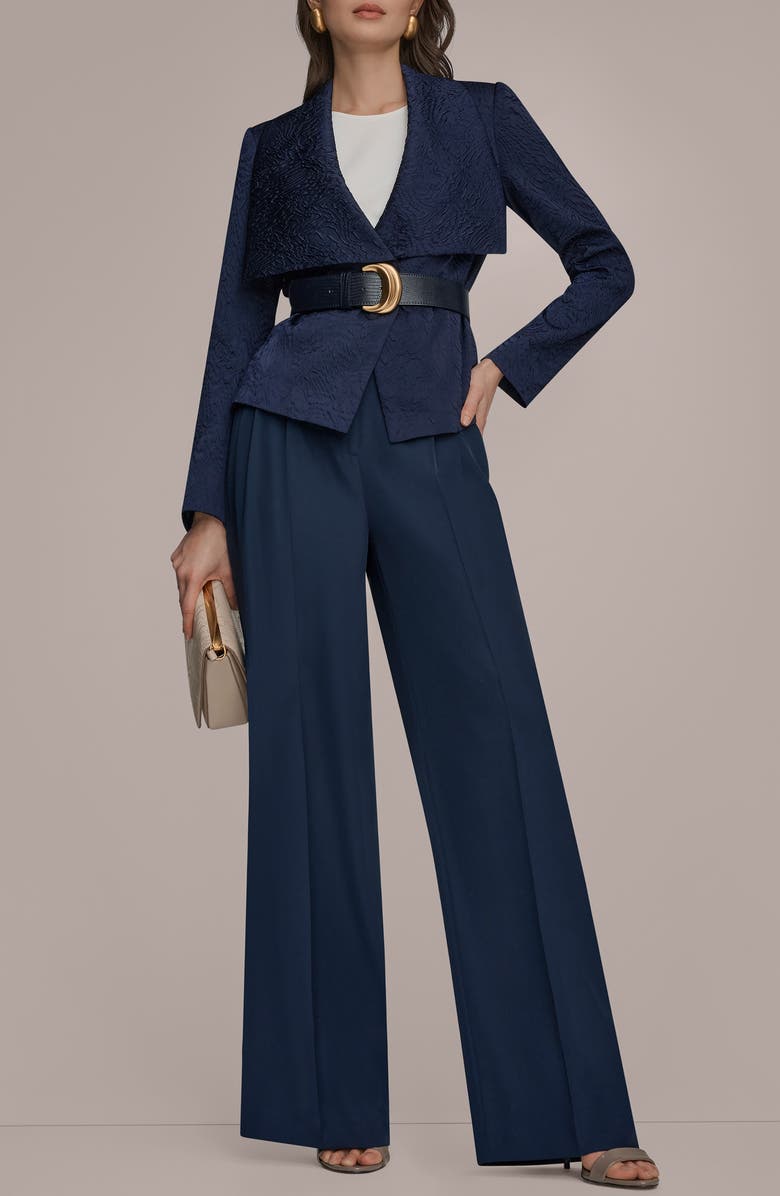 Donna Karan New York Wide Lapel Belted Blazer, Alternate, color, 