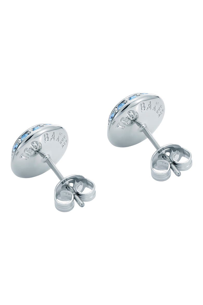 Soletia Stud Earrings, Alternate, color, SILVER TONE/ BLUE CRYSTAL