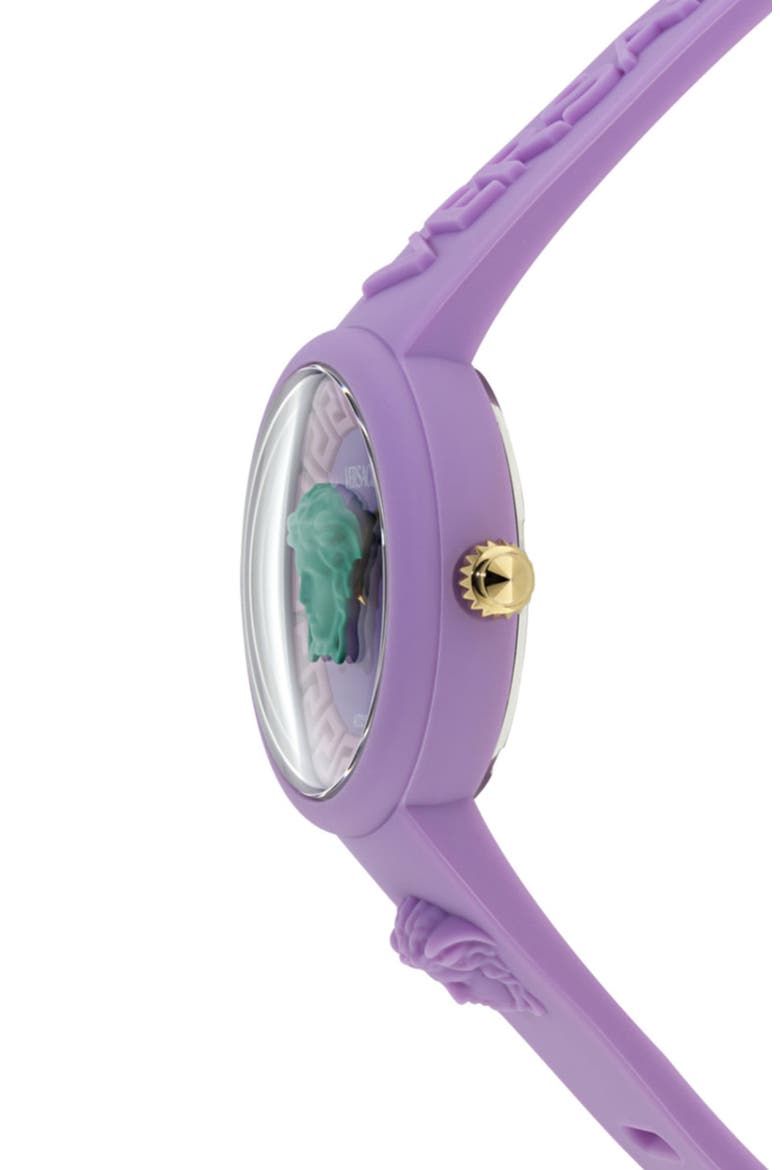 Kids' Medusa Pop Silicone Strap Watch, 32mm, Alternate, color, PURPLE