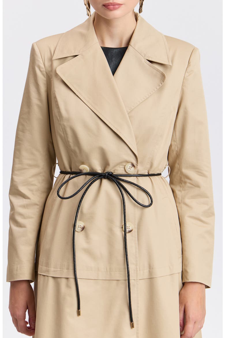 Hourglass Maxi Trench Coat, Alternate, color, BIRCH
