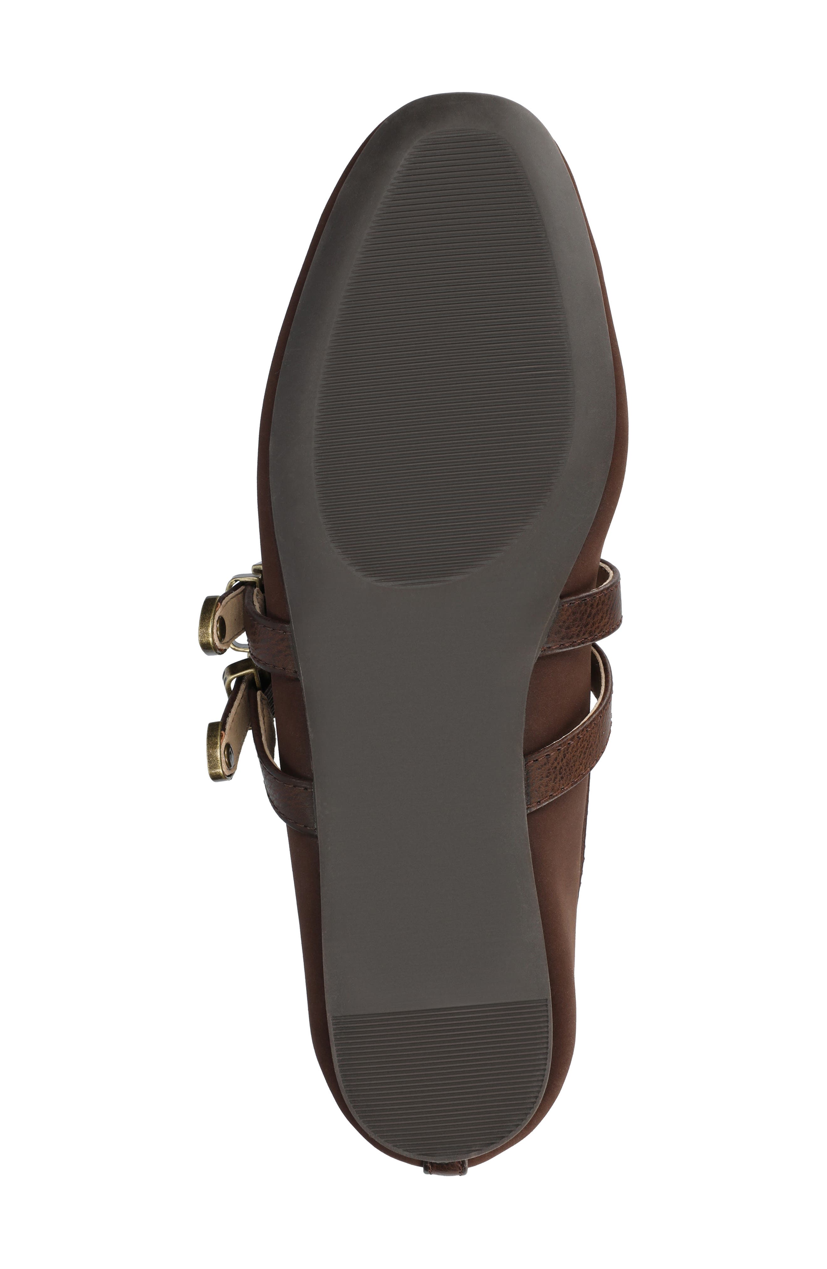 Florene Double Buckle Mary Jane Flat, Alternate, color, CHOCOLATE