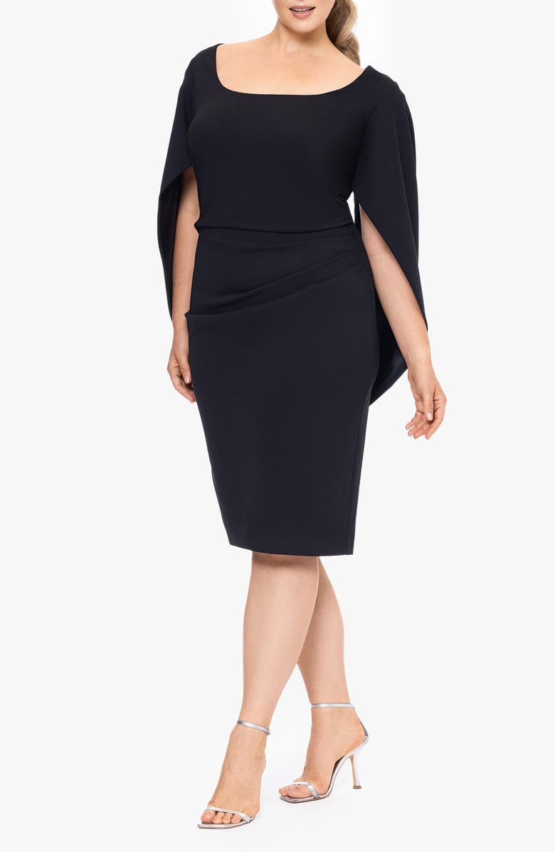 Betsy & Adam Capelet Sheath Cocktail Dress, Alternate, color, 