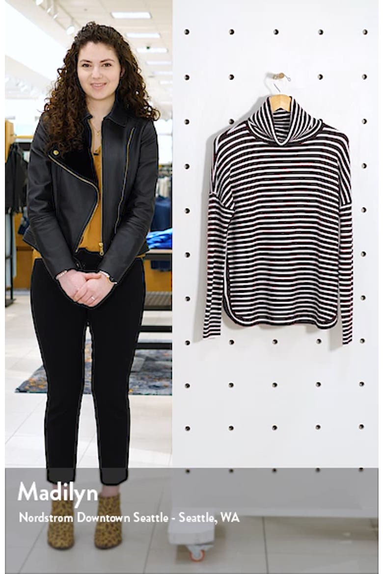 Women's Babysoft Stripe Turtleneck Top video