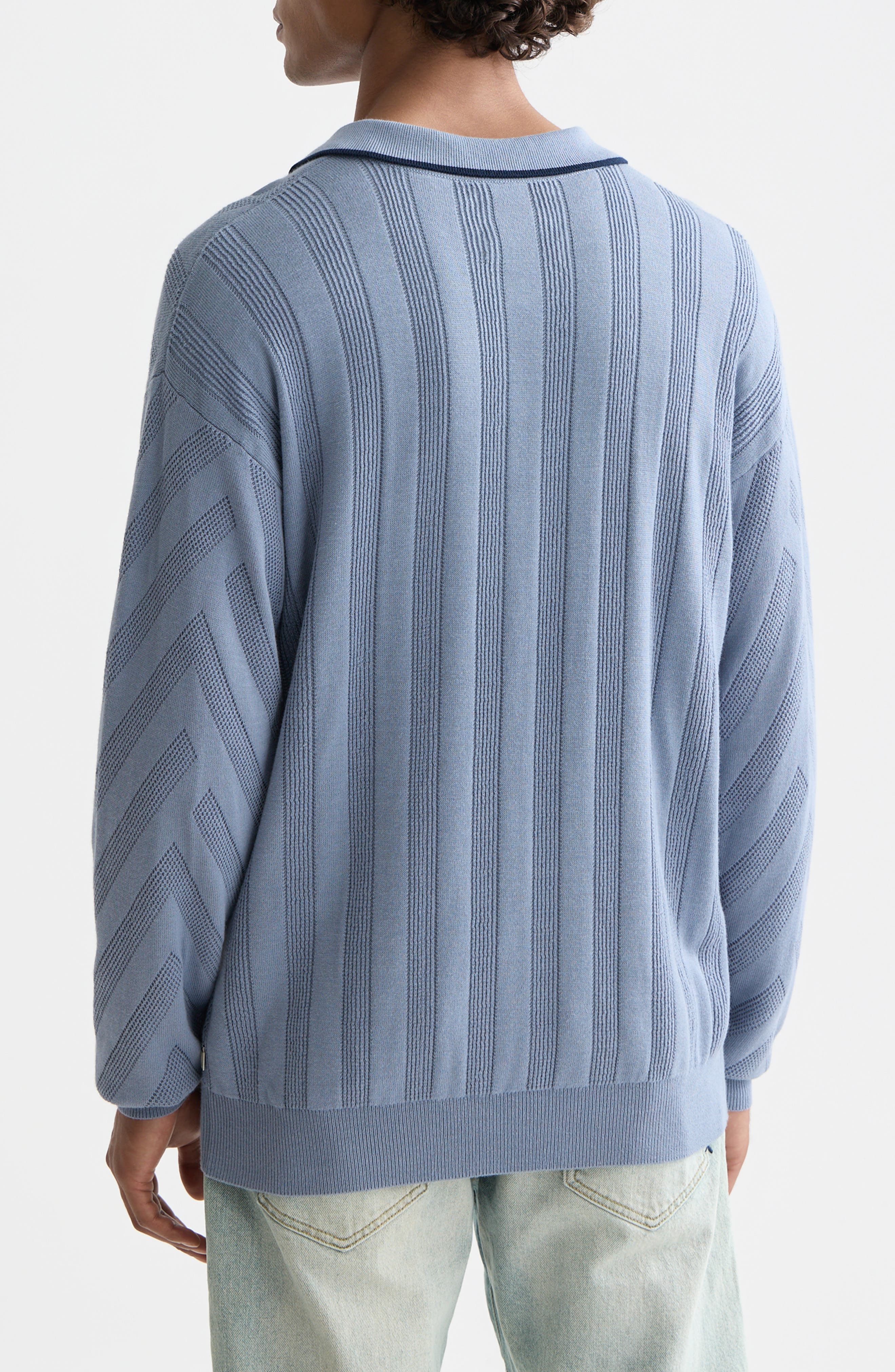 Structured Long Sleeve Polo - image 2