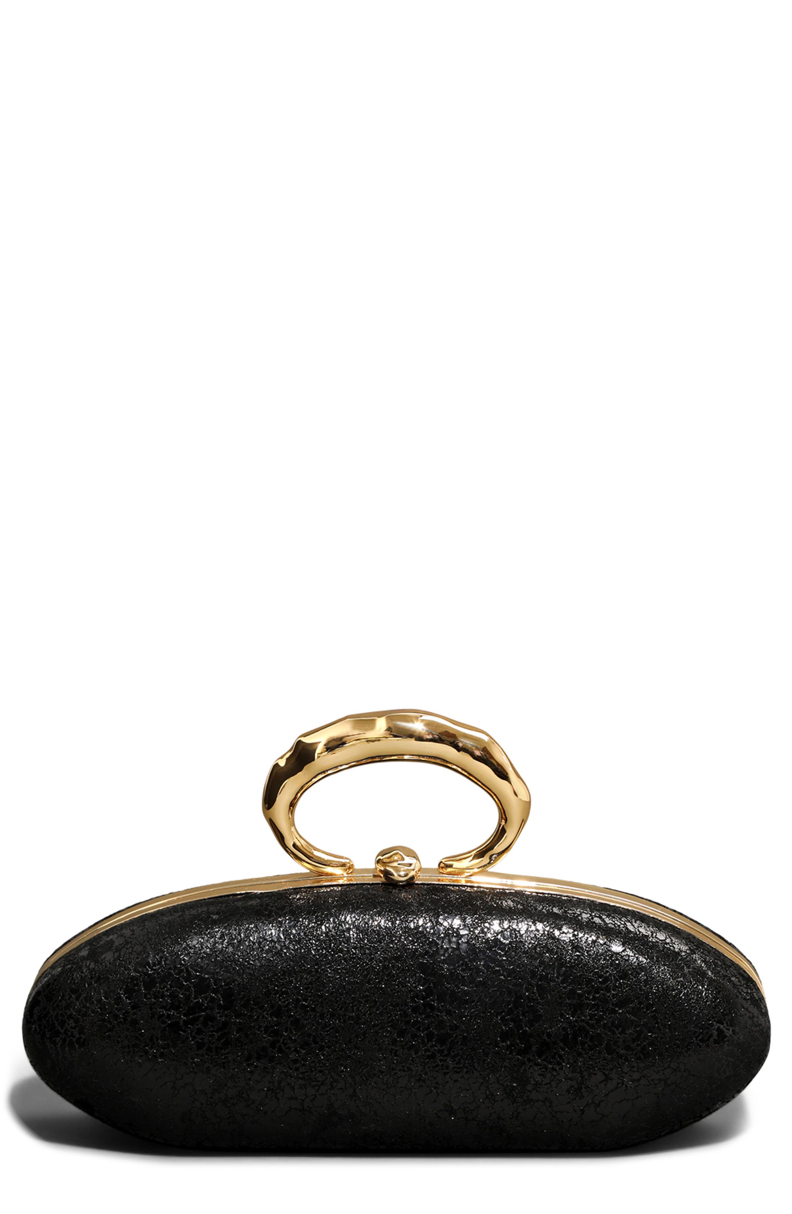 Alexis Bittar Molten Bullet Leather Minaudière, Main, color, 