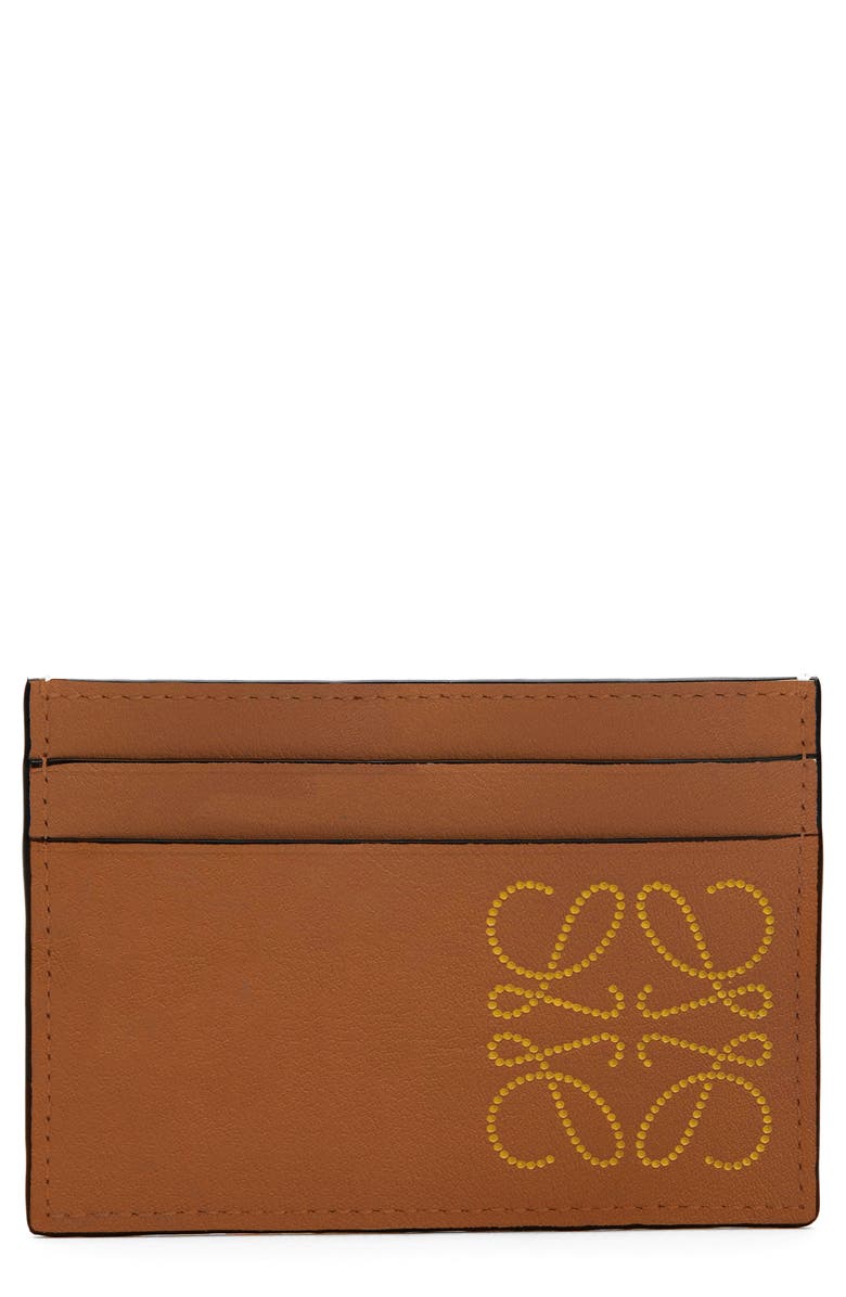 Loewe Brand Anagram Leather Card Case, Main, color, 