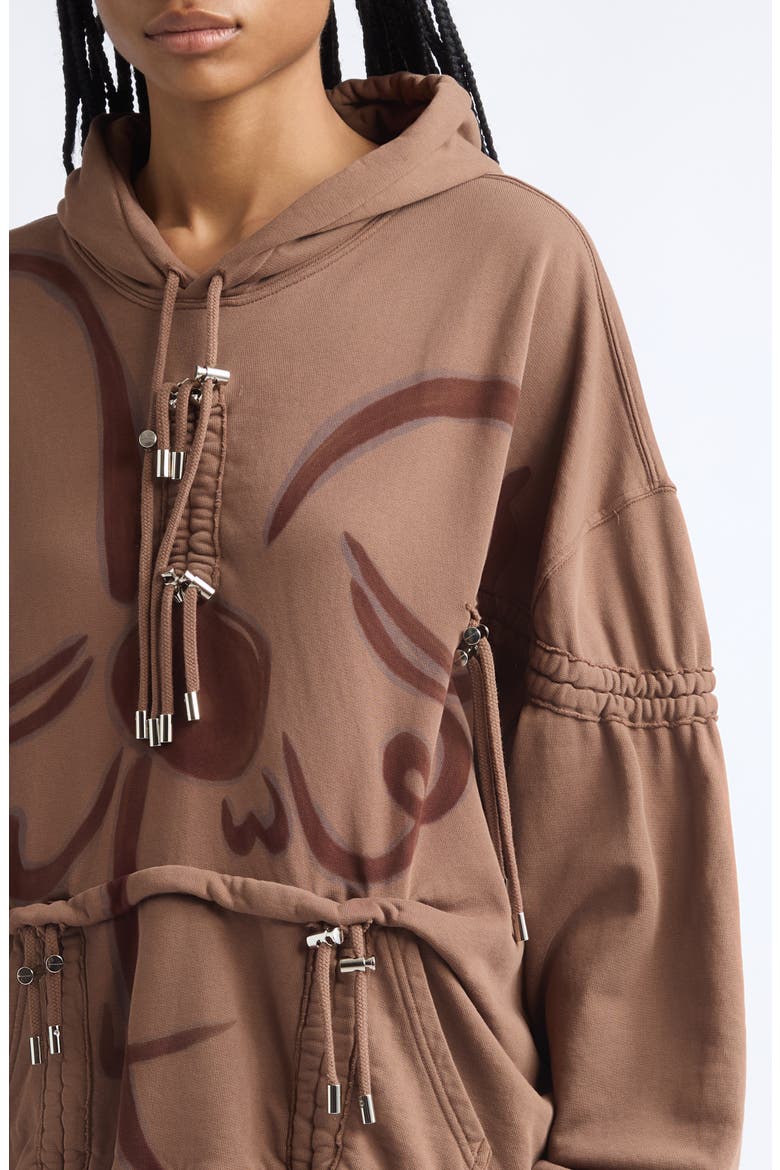 Aurora Mohawk Burst Cotton Hoodie, Alternate, color, EARTH FLOWER