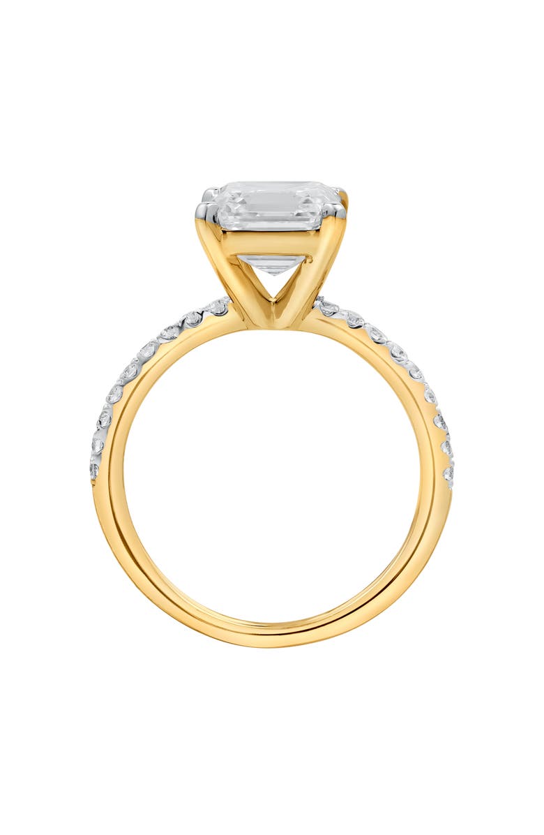 LuvMyJewelry Ani 14K Yellow Gold Emerald Cut Lab Grown Diamond Engagement Ring - 2.7 Ct, Alternate, color, 14K Yellow Gold