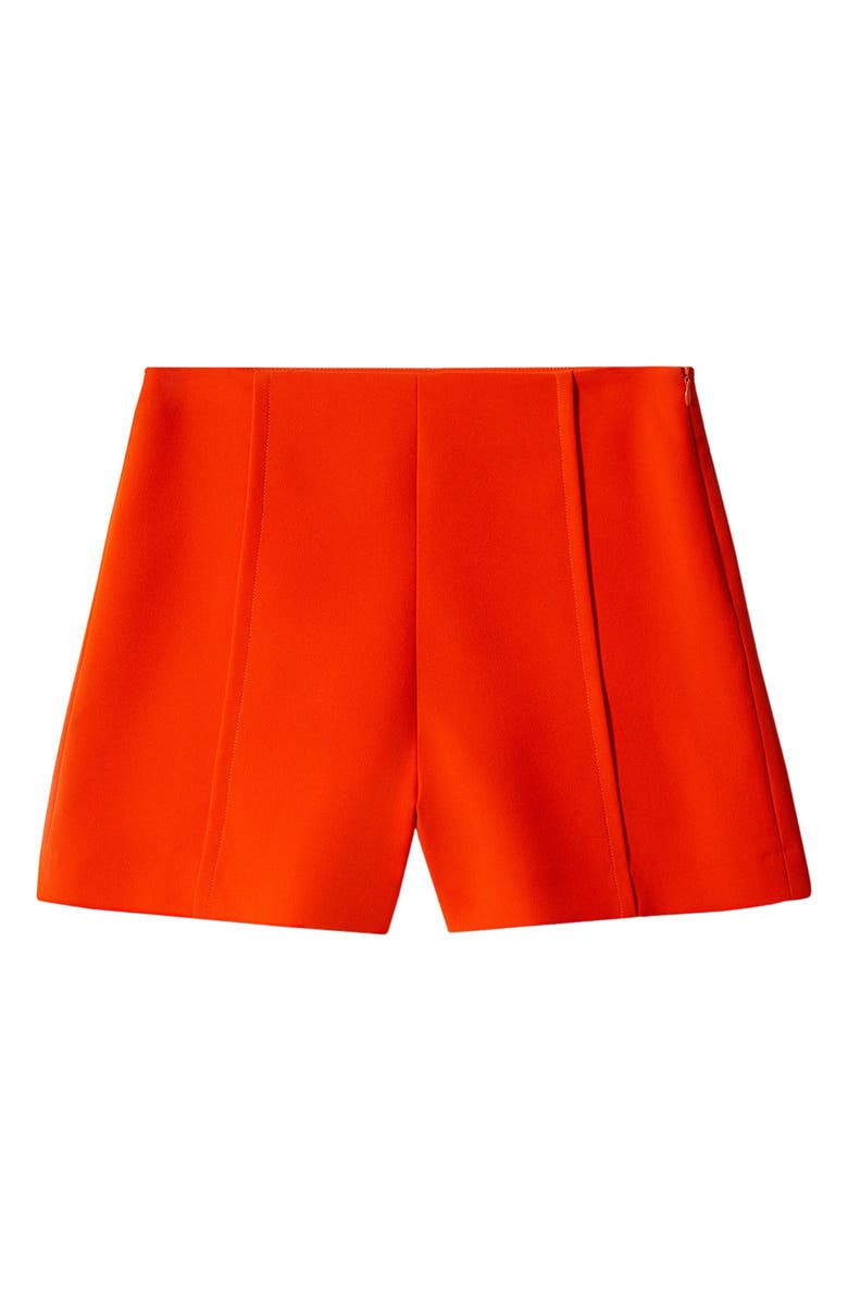 MANGO Pintuck Pleat High Waist Shorts, Alternate, color, 