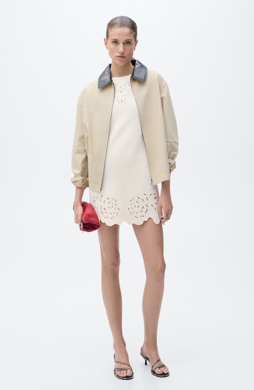 MANGO MANGO OPENWORK KNIT MINIDRESS 