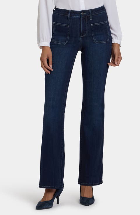 Ava Patch Pocket Flare Jeans