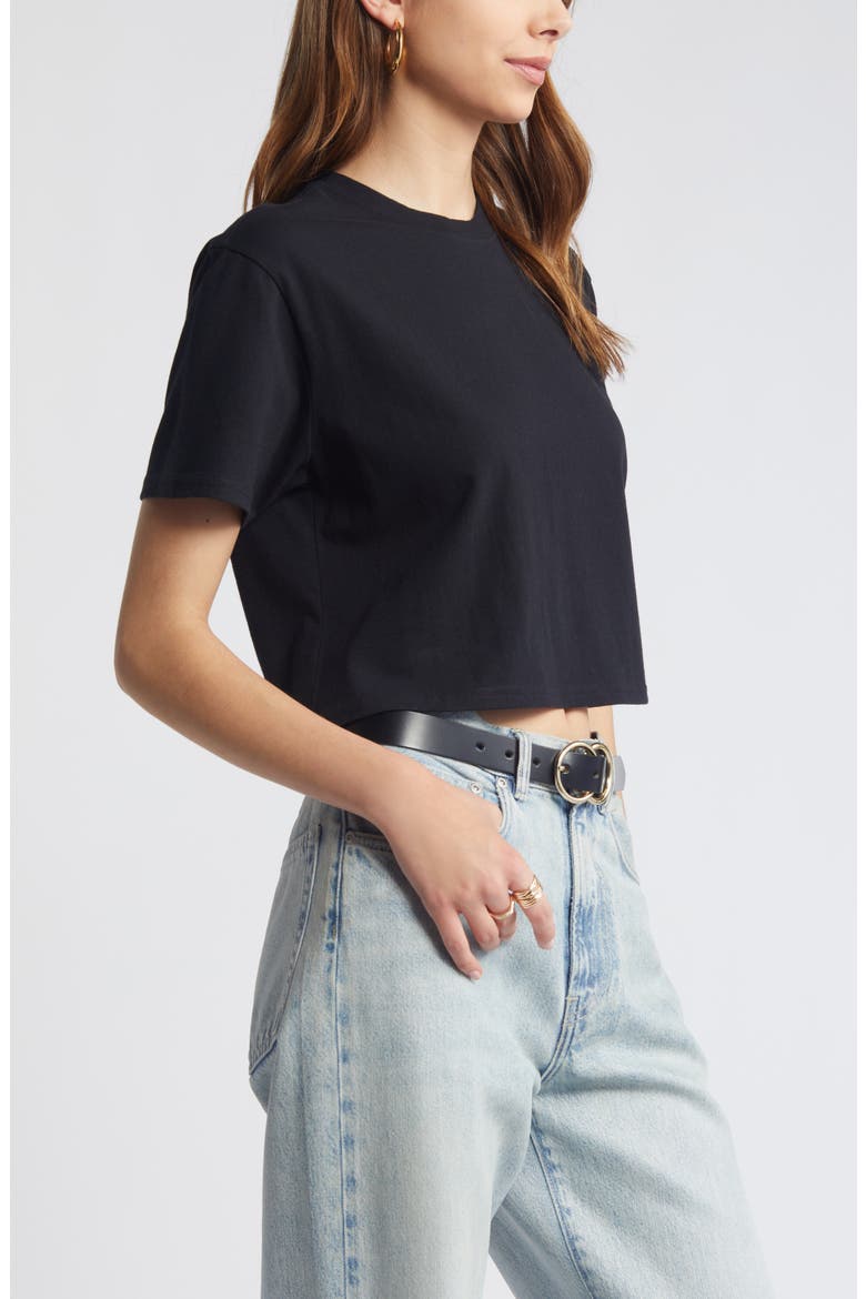 Boxy Crop T-Shirt, Alternate, color, BLACK