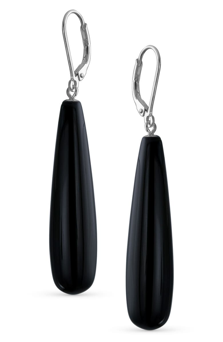 BLING JEWELRY Elongated Teardrop Earrings, Alternate, color, 