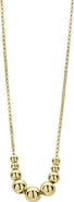 LAGOS Caviar Gold Graduated Bead Chain Necklace