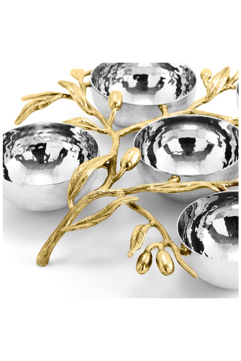 Olive Branch Seder Plate, Alternate, color, SILVER MULTI