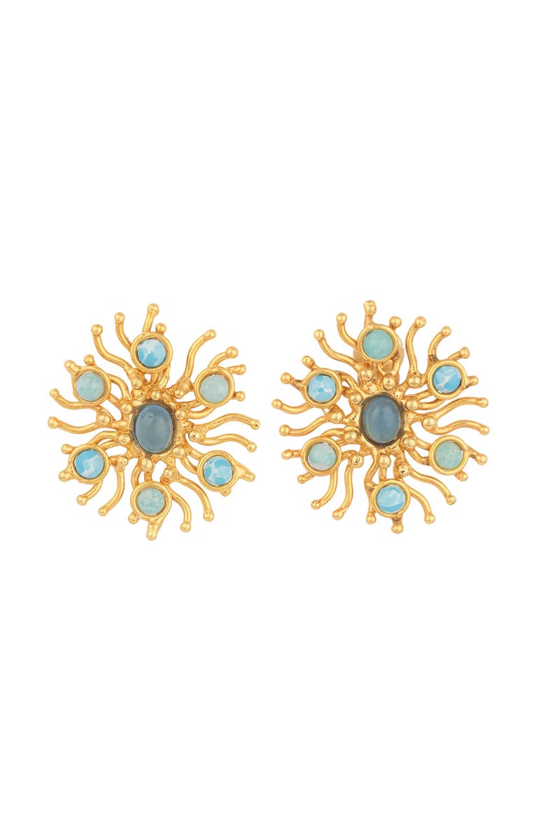 Sunshine Earrings, Main, color, BLUE