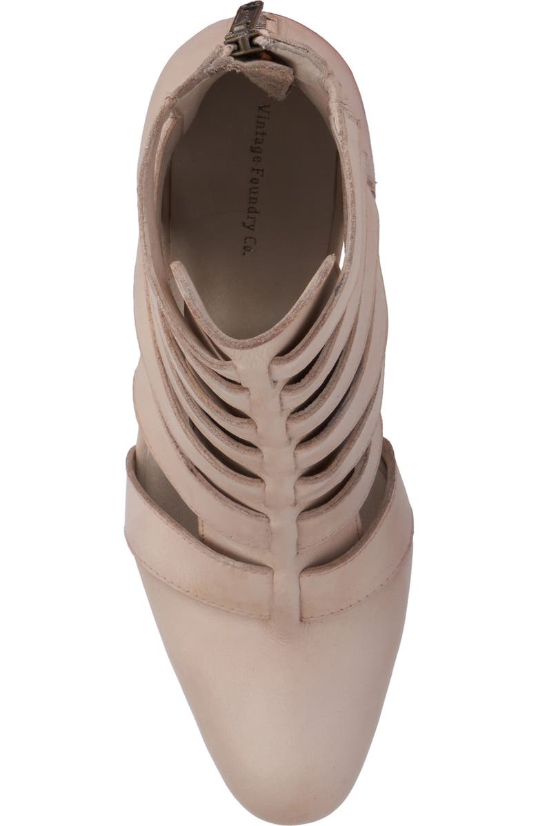 VINTAGE FOUNDRY Vivi Caged Block Heel Bootie, Alternate, color, Ivory