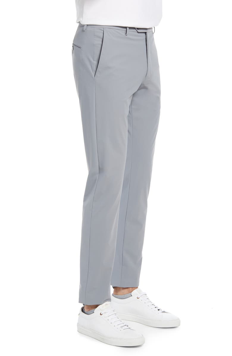 Zanella Men's Active Stretch Flat Front Pants, Alternate, color, Grey