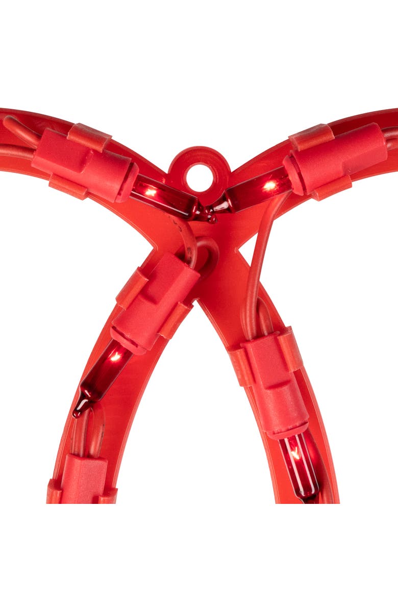 Northlight Lighted Double Heart Valentine's Day Window Silhouette - 17" - Red, Alternate, color, 