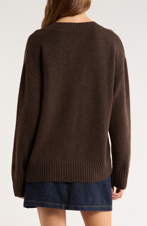 Reformation Jadey Oversize Cashmere Sweater In Brown