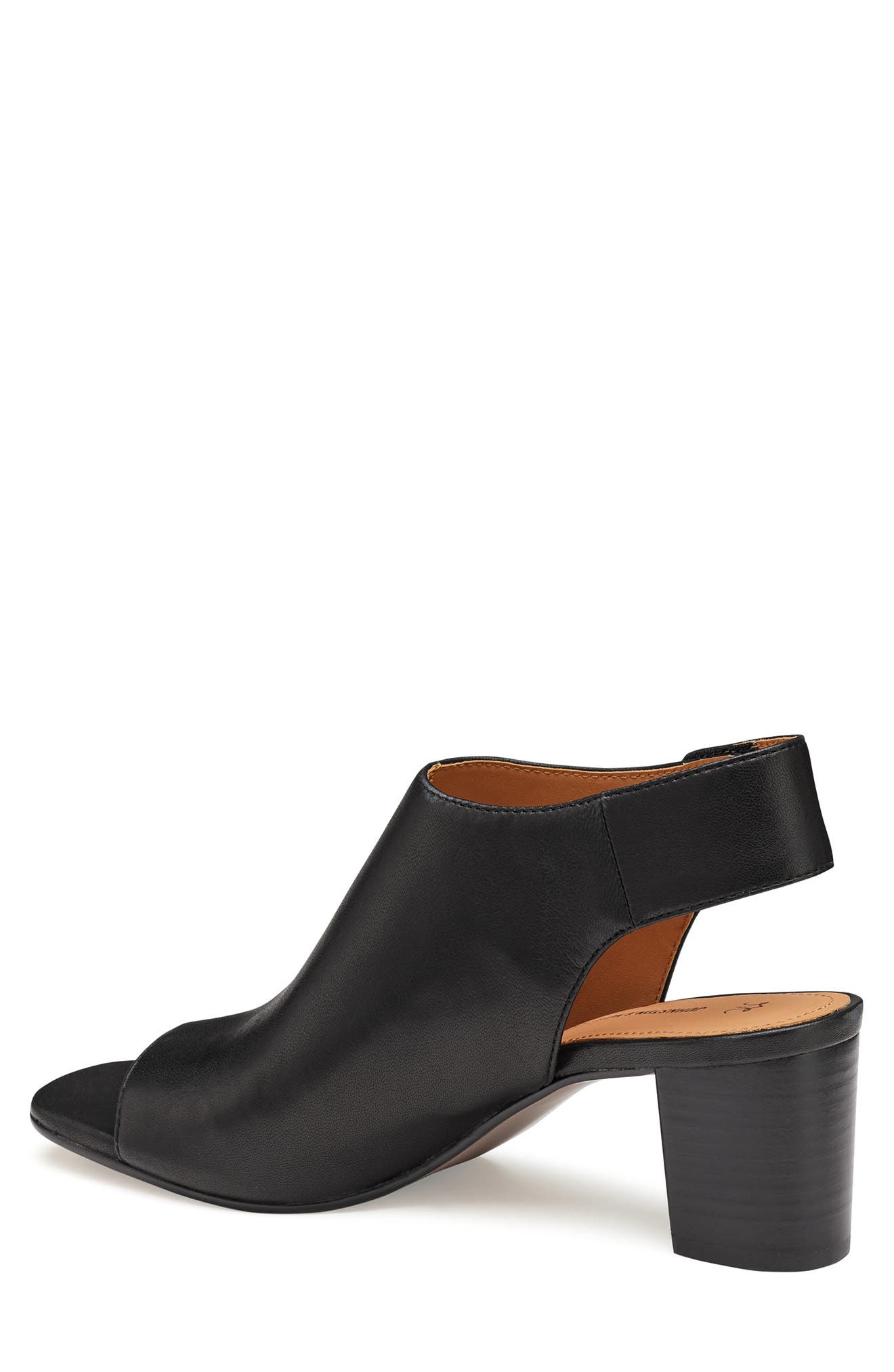 Johnston & Murphy Evelyn Open Toe Sandal Bootie, Alternate, color, Black Glove