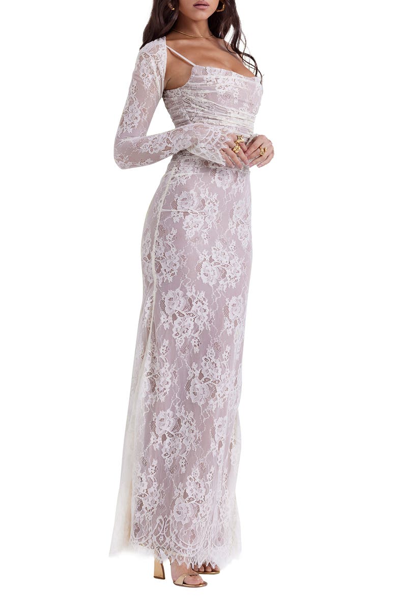 Artemis Long Sleeve Lace Maxi Dress, Alternate, color, VINTAGE CREAM